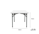 Mesa cuadrada plegable lifestyle 86cm Ecology