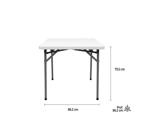 Mesa cuadrada plegable lifestyle 86cm Ecology