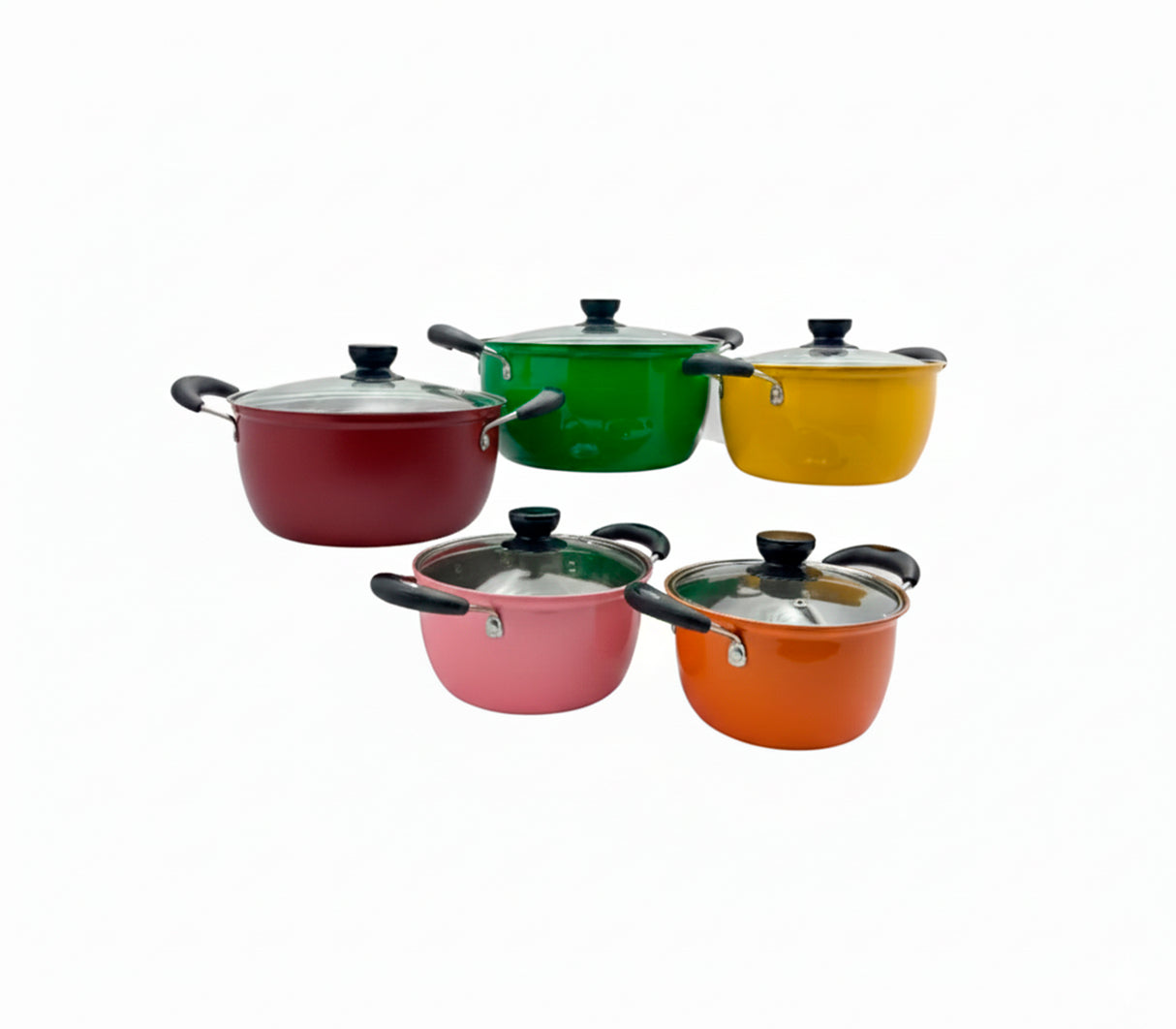 Juego de ollas 10 piezas de colores Duo Lebao Pamorde