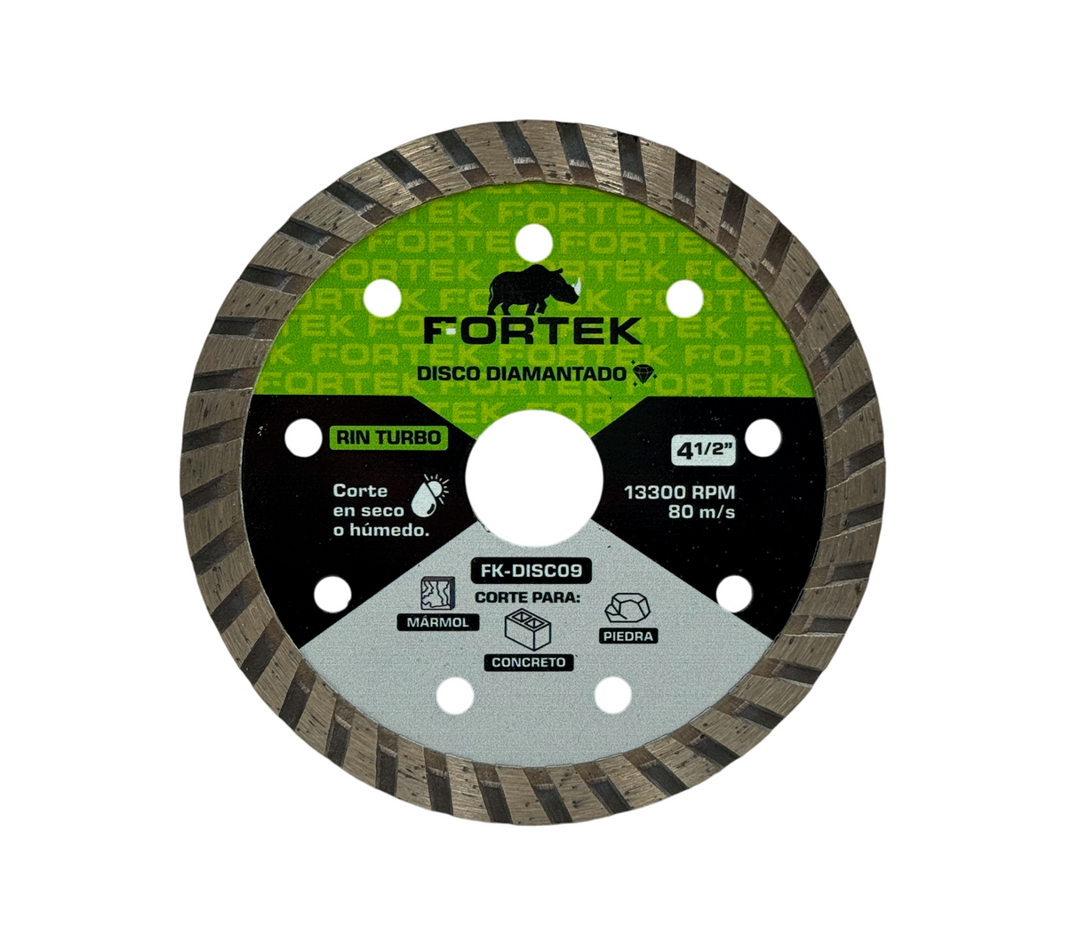 Disco de corte diamantado para marmol 4 1/2" DSC09 Fortek
