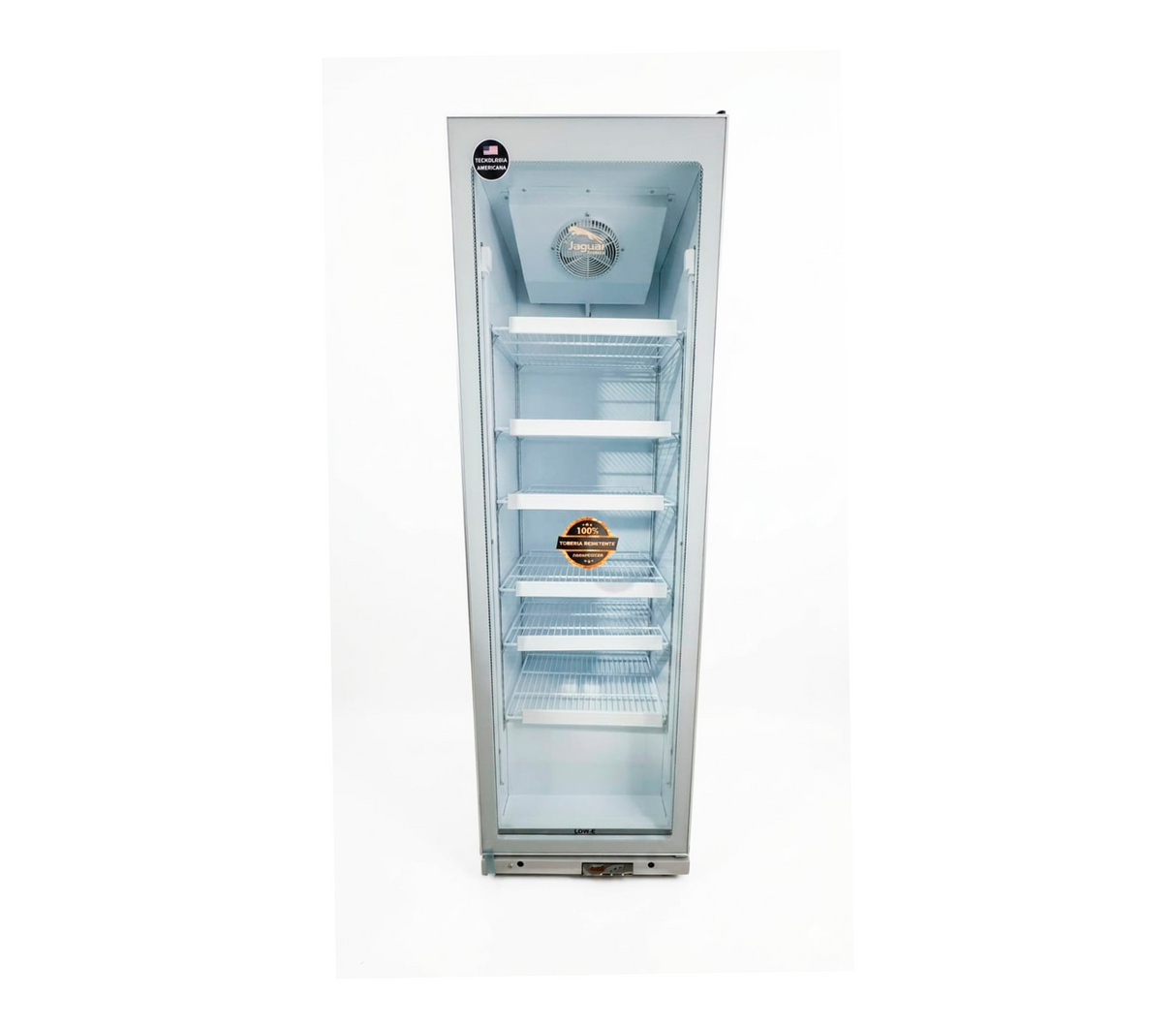 Nevera exhibidora 1 puerta 15 pies gris claro Jaguar