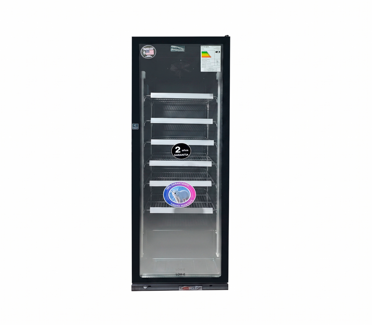 Nevera exhibidora 1 puerta 15 pies negro Jaguar