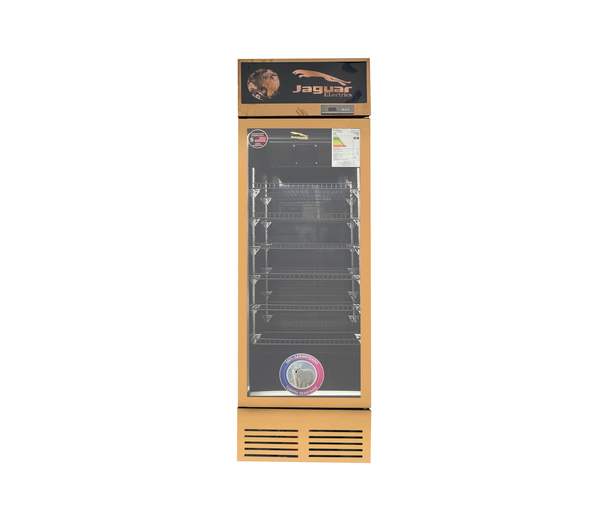 Nevera exhibidora puertas 330 litros gold Jaguar