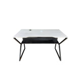 Mesa de computadora en base de metal Mysterious Gray High Glossy Powerfik