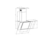 Campana obscura 90cm black Vetrux