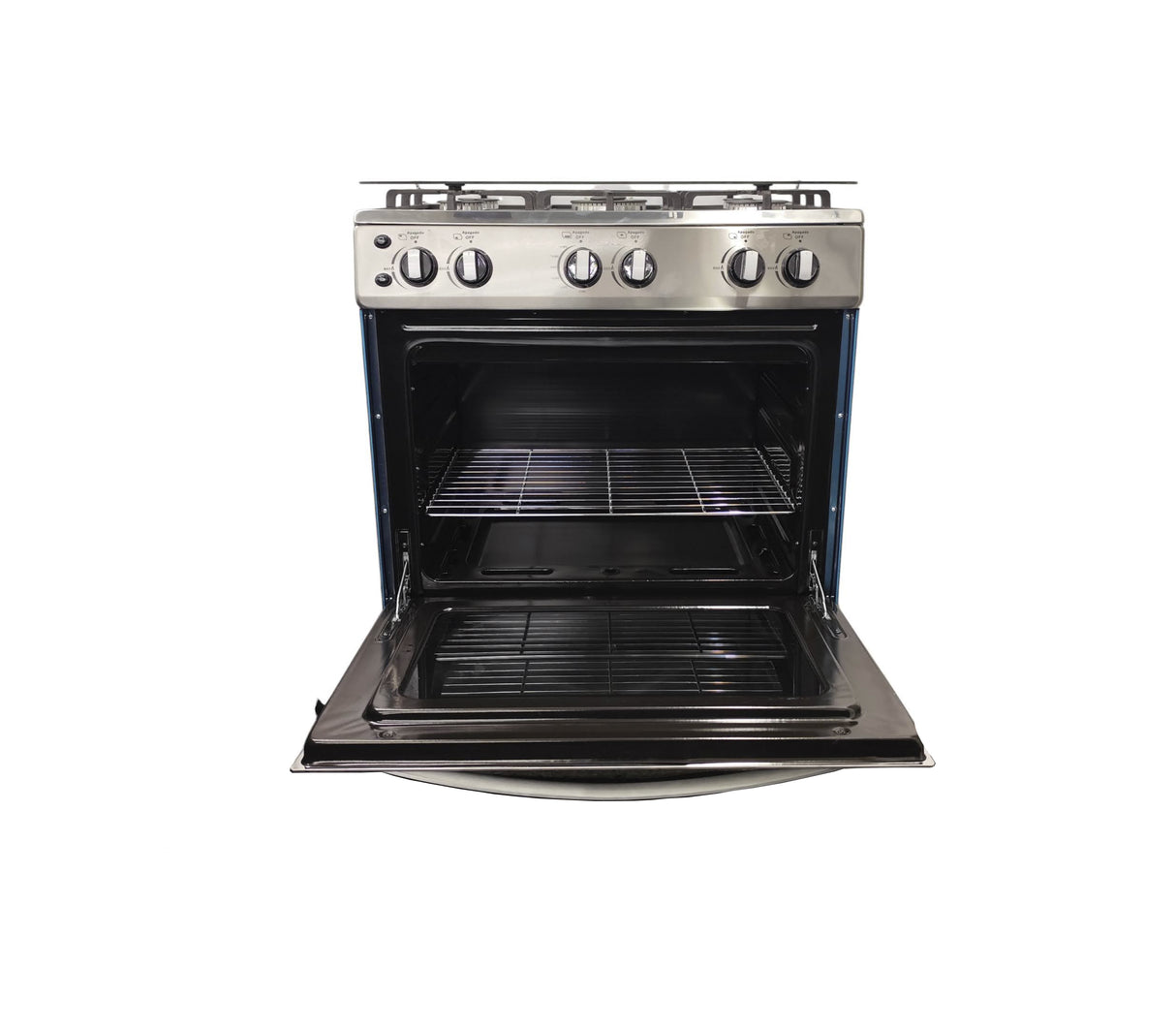Cocina a gas esmeralda 5 hornillas (30") acero inoxidable Mystic