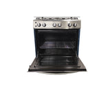 Cocina a gas esmeralda 5 hornillas (30") acero inoxidable Mystic
