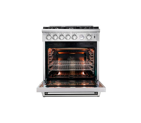 Cocina a gas piso Venecia 76cm 5 hornillas acero Drija