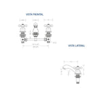 Grupo lavamanos cross 4" y 8" FP