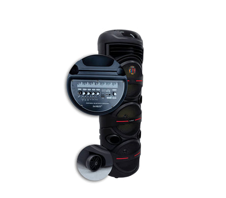 Corneta recargable 8"x3 sub.Woofer amplif. karaoke/mic 20w Sankey