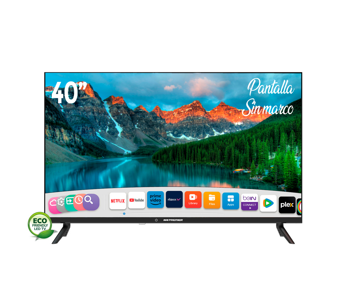 TV 40" HD SMART con control de voz Android 14 Premier