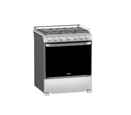 Cocina a gas piso 76cm 6 hornillas Silver Mabe MODELO