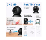 Cámara de seguridad WiFi 2K C211 Negro Tapo