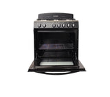 Cocina a gas Agata 6 hornillas (30") negra Mystic