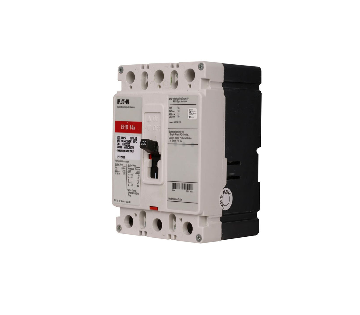 Breaker 2 polos x 1000 AMP trifásico 220V empotrar industrial Eaton