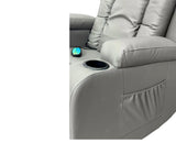 Poltrona/sillón reclinable y elevador 89x97x104/89x165x82 bipiel/grey Powerfik