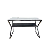 Mesa de computadora en base de metal Mysterious Gray High Glossy Powerfik