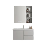 Mueble lavamanos de 60cm con espejo LED touch gris claro 302C  Proitaly