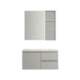 Mueble lavamanos de 60cm con espejo LED touch gris claro 302C  Proitaly
