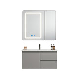 Mueble lavamanos de 60cm con espejo LED touch gris claro 302E Proitaly