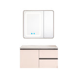 Mueble lavamanos de 70cm con espejo LED touch beige claro Proitaly