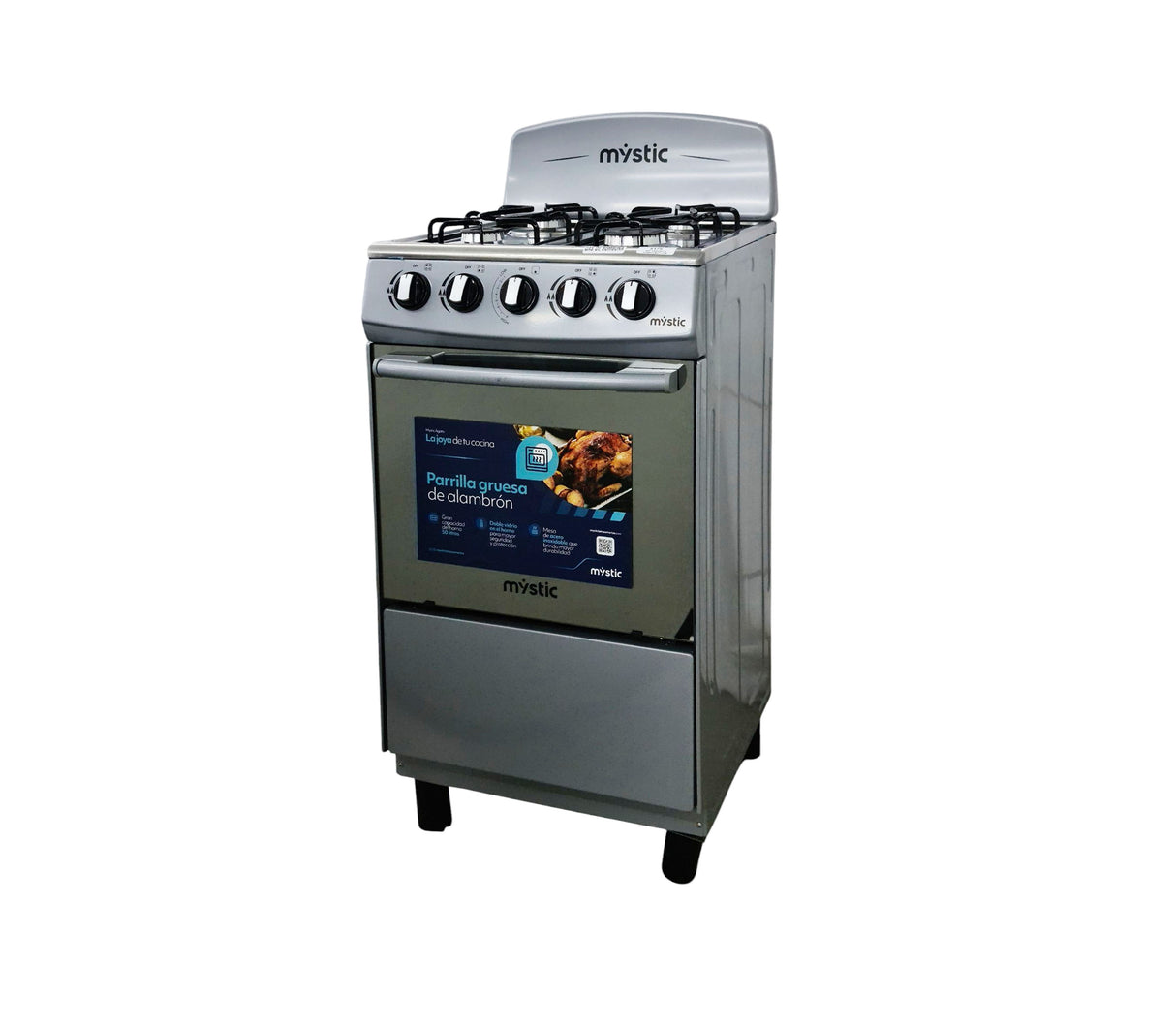 Cocina a gas agata 4 hornillas (20") Silver Mystic