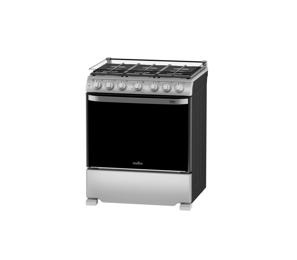 Cocina a gas piso 76cm 6 hornillas Silver Mabe MODELO
