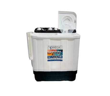 Lavadora 8kg doble tina blanco / panel negro Omega Electronics