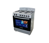 Cocina a gas Agata 6 hornillas (30") Silver Mystic