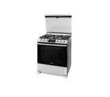 Cocina a gas piso 76cm 6 hornillas con encendido eléctrico acero inox Mabe