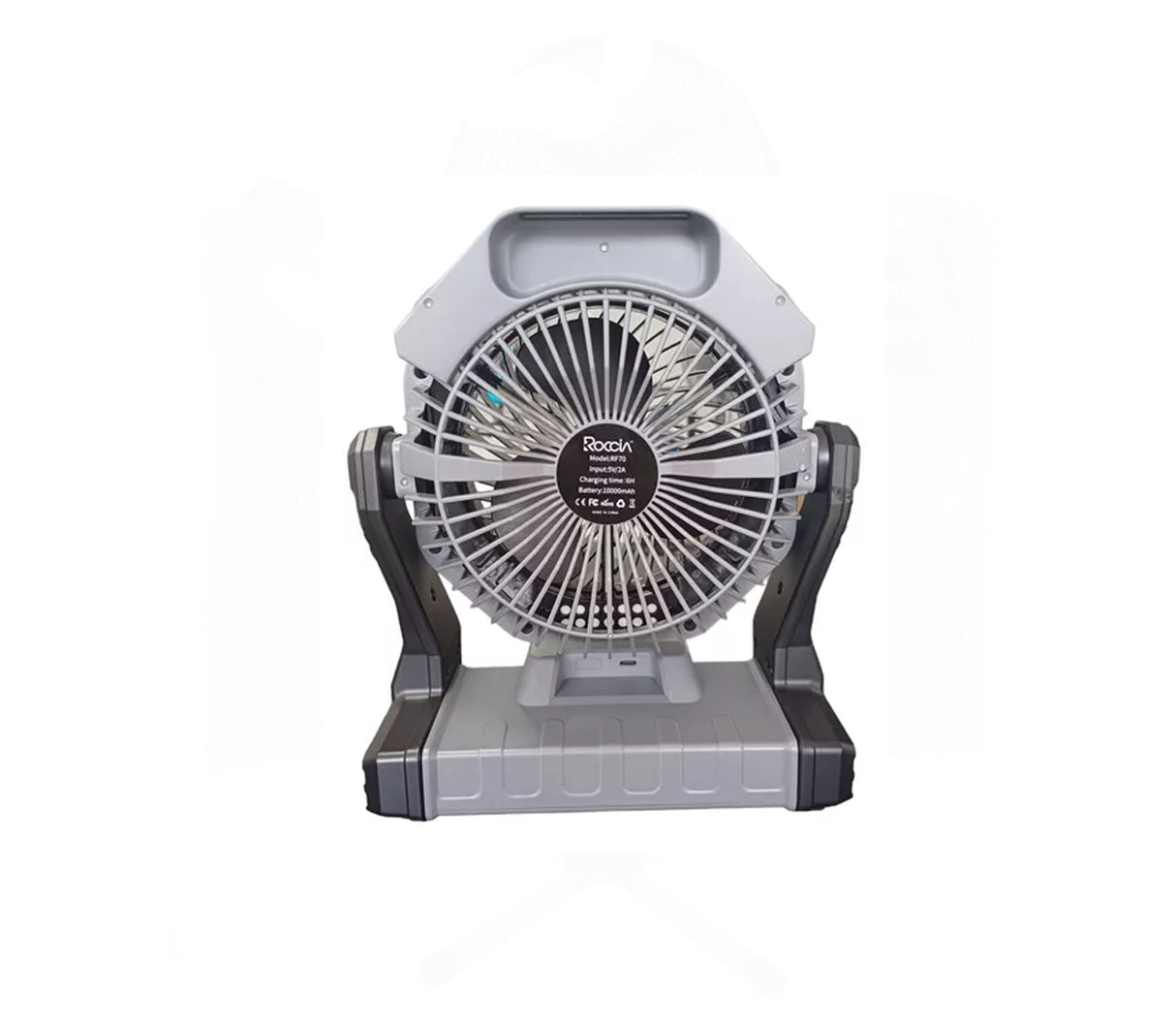 Ventilador recargable con rociador de agua 8" Negro Roccia