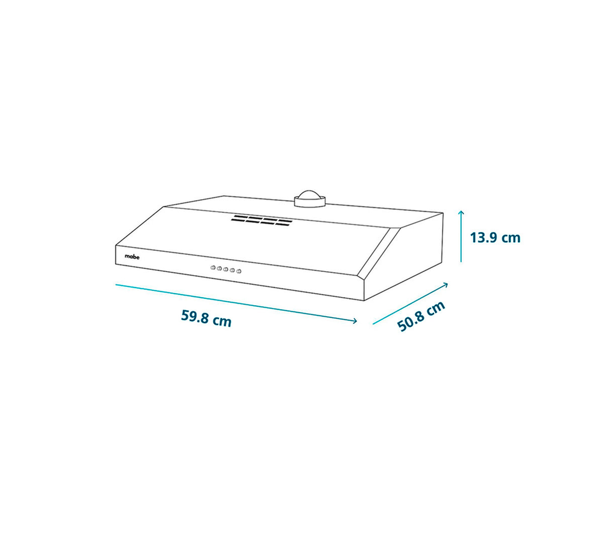 Campana UT 60cm 110V acero/inoxidable Mabe
