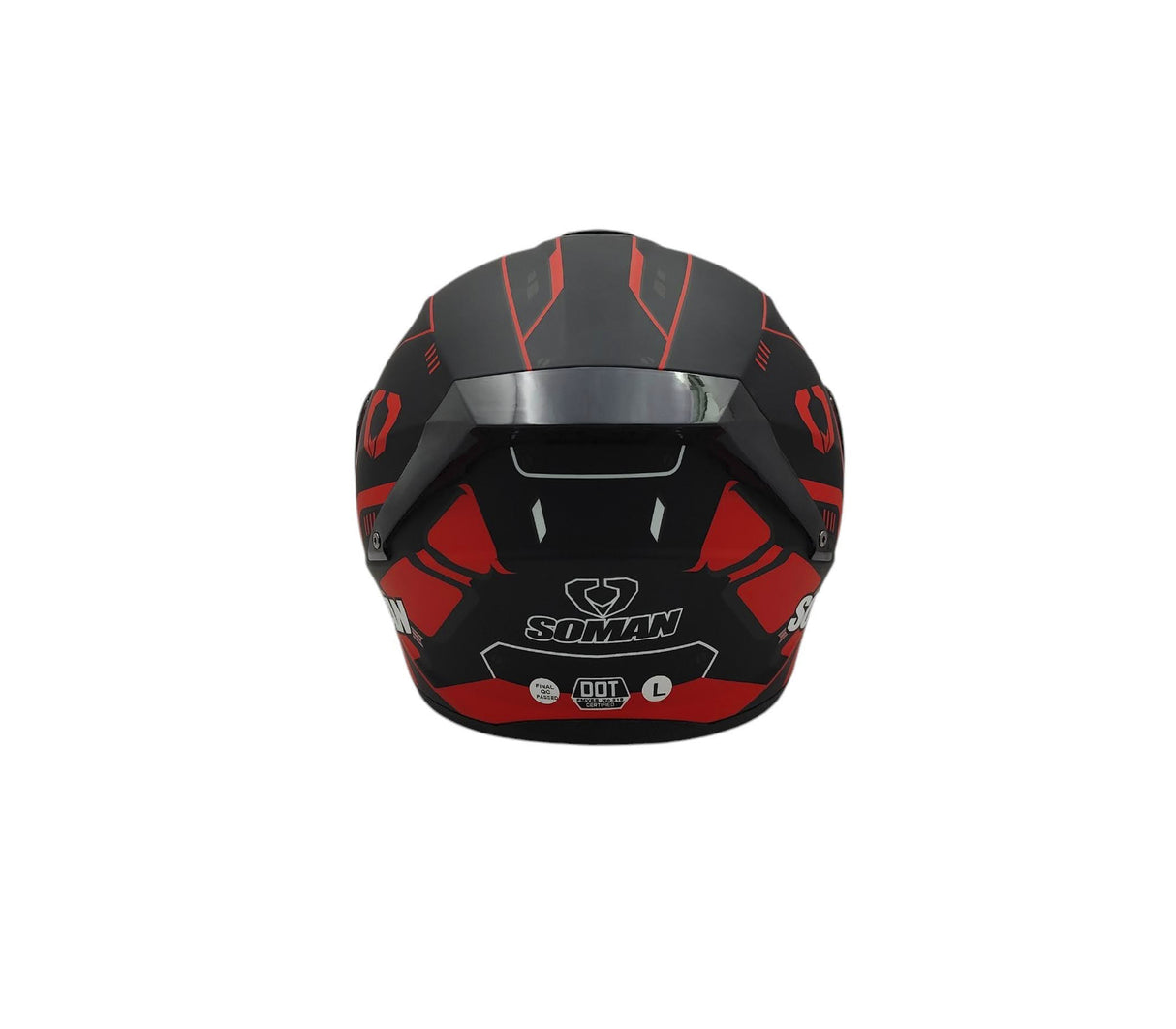 Casco para motorizado integral SM965 Talla L Matte Char Prince Red Soman