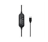 Audífonos con micrófono negro Ace 5+ Unno Tekno