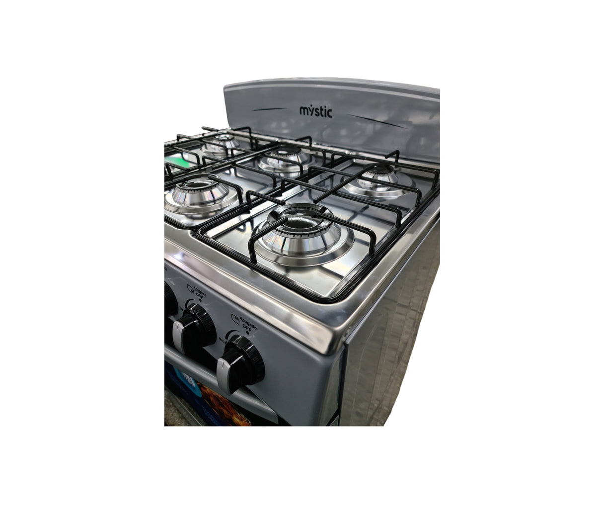 Cocina a gas Agata 6 hornillas (30") Silver Mystic