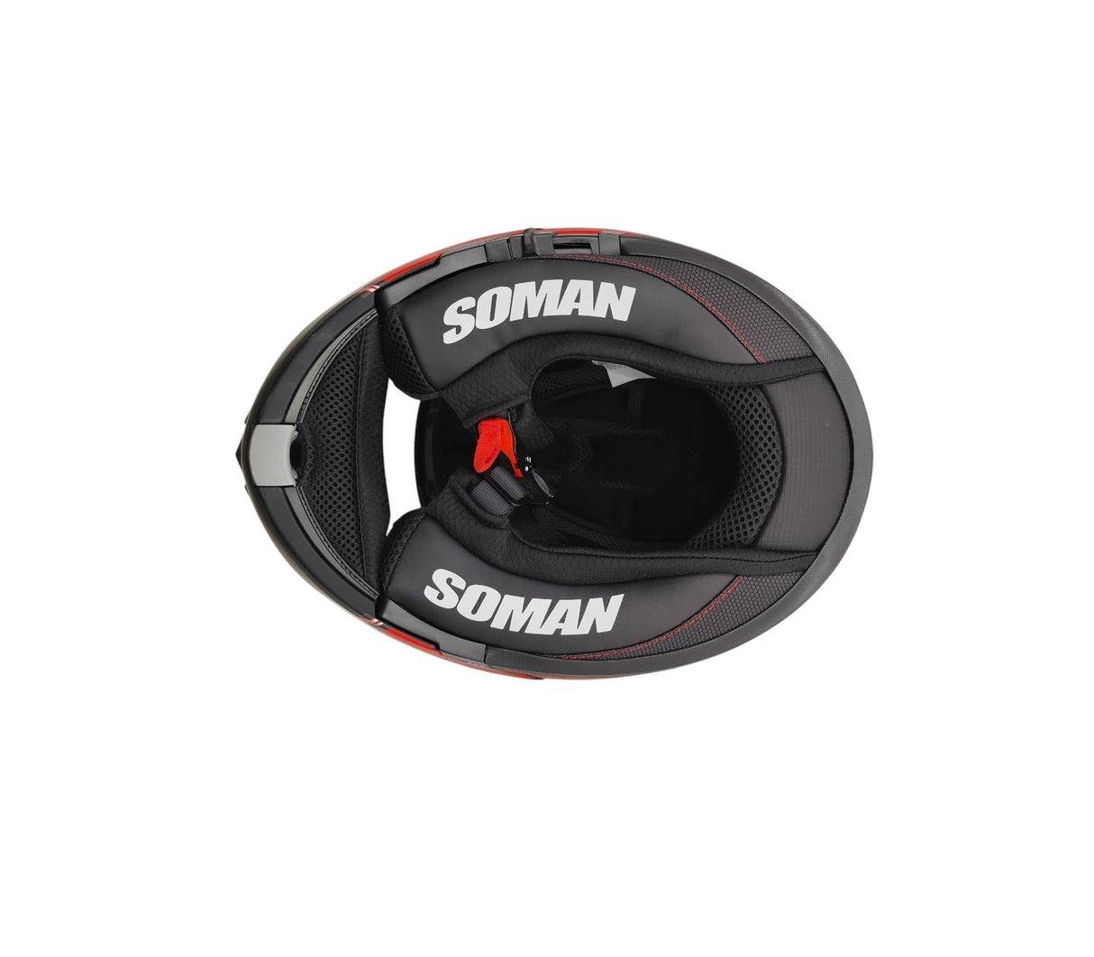 Casco para motorizado integral SM965 Talla L Matte Char Prince Red Soman