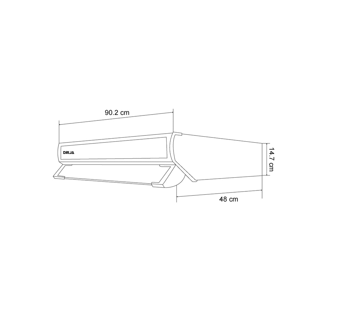 Campana Compatto 90cm (36") 110-120V negra Drija