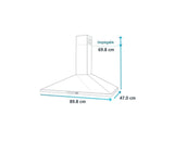 Campana Decor 90cm 110V acero/inoxidable Mabe