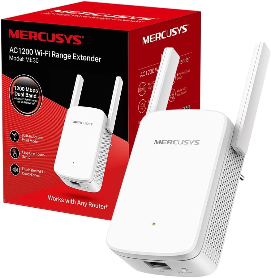 Extensor de rango AC1200 2 antenas Mercusys