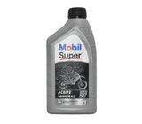 Aceite super moto 2T Mineral 1 litro Mobil
