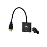 Adaptador HDMI macho a VGA hembra con audio 3.5mm Spidertec