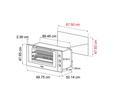 Horno p/empotrar Eléctrico 90cm (36") América 220v acero Drija
