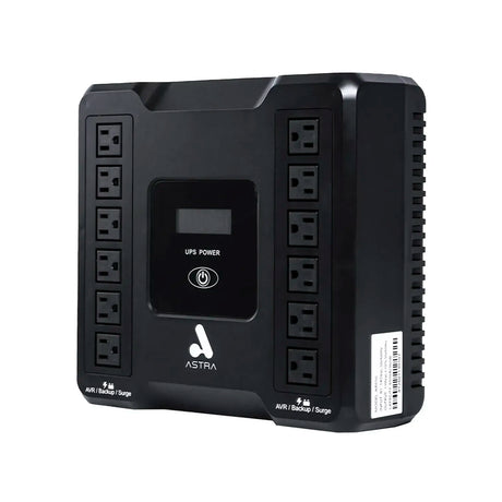 UPS 650VA/360W con indicador LED 12 tomas Astra