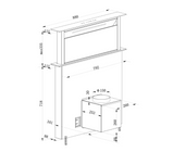 Campana Arco isla 90cm 110v acero Drija