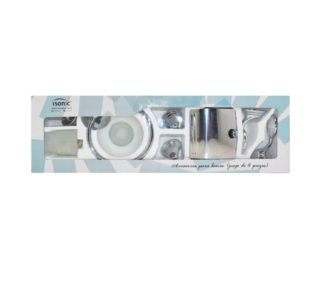 Accesorio baño 6 piezas sanitarias Isonic