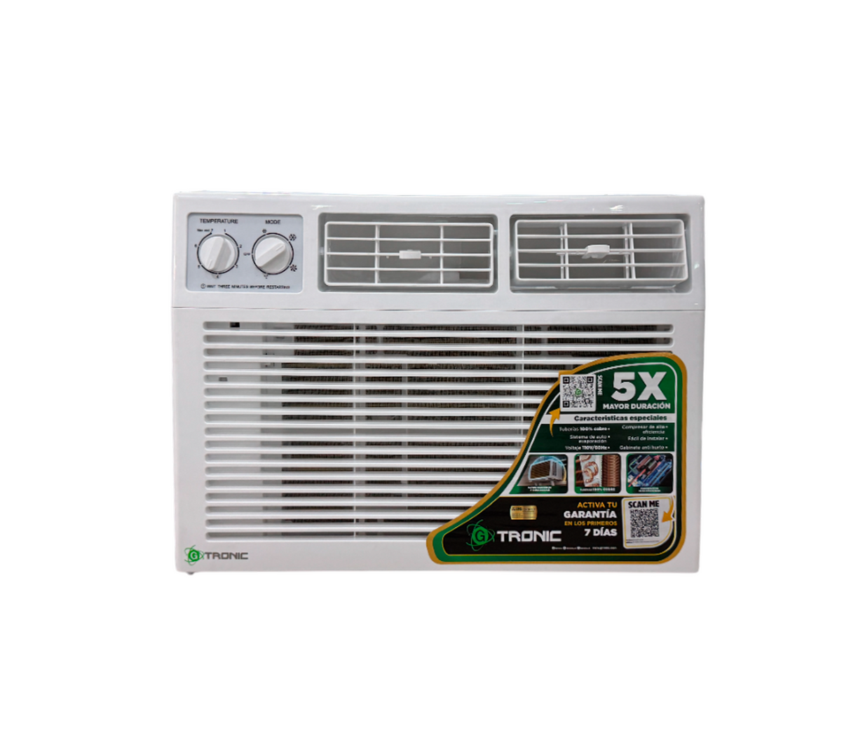 Aire de ventana 12000 BTU Serie Ultra Max 110V blanco Gtronic
