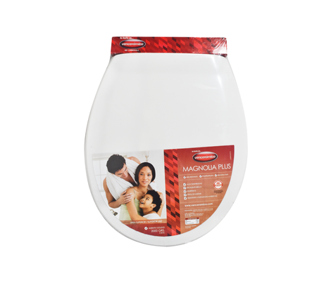 Asiento para inodoro magnolia plus línea superior modelo 3767 35.5x41.5cm blanco glaciar Vencerámica