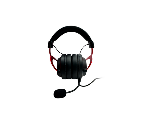 Audífonos gaming con micrófono Tactic 70 negro/rojo Marvo