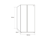 Nevera side by side black 643lt (23pies) puerta de vidrio negro Drija