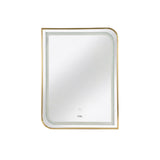 Espejo con interruptor táctil LED marco de aluminio dorado Proitaly